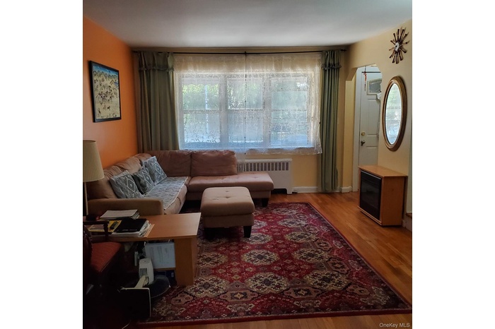 Hardwood flooring throughout the living space
