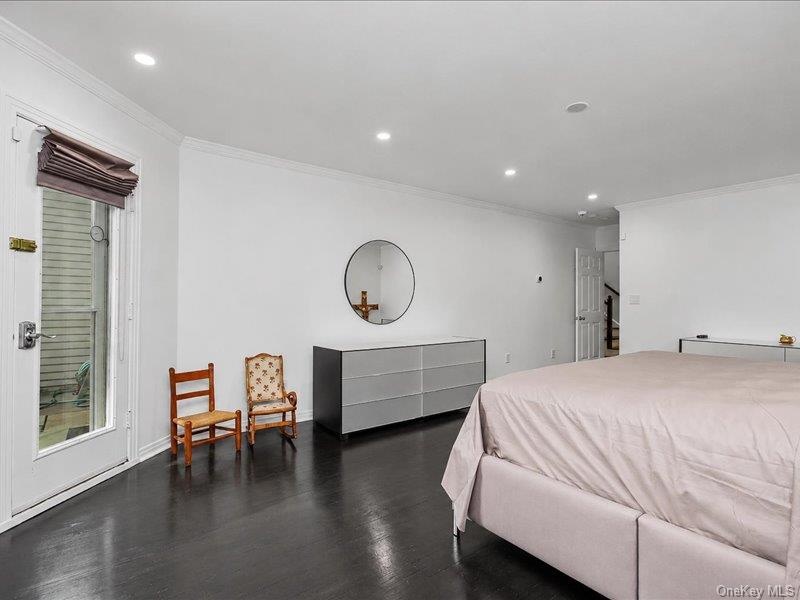 Freshly refinished hardwood floors.