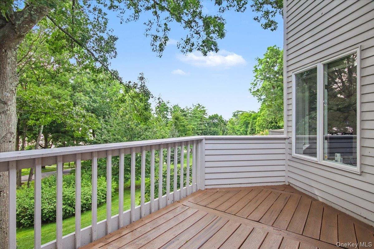 Private deck from dining room.