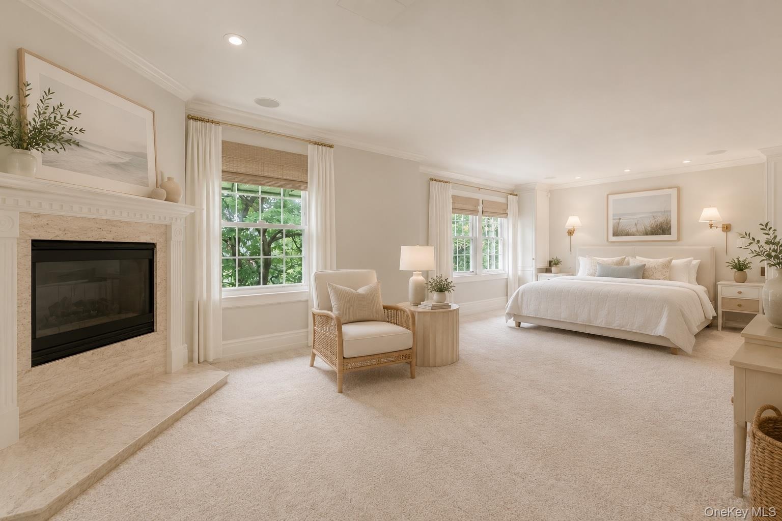 Virtually Staged Primary Bedroom.