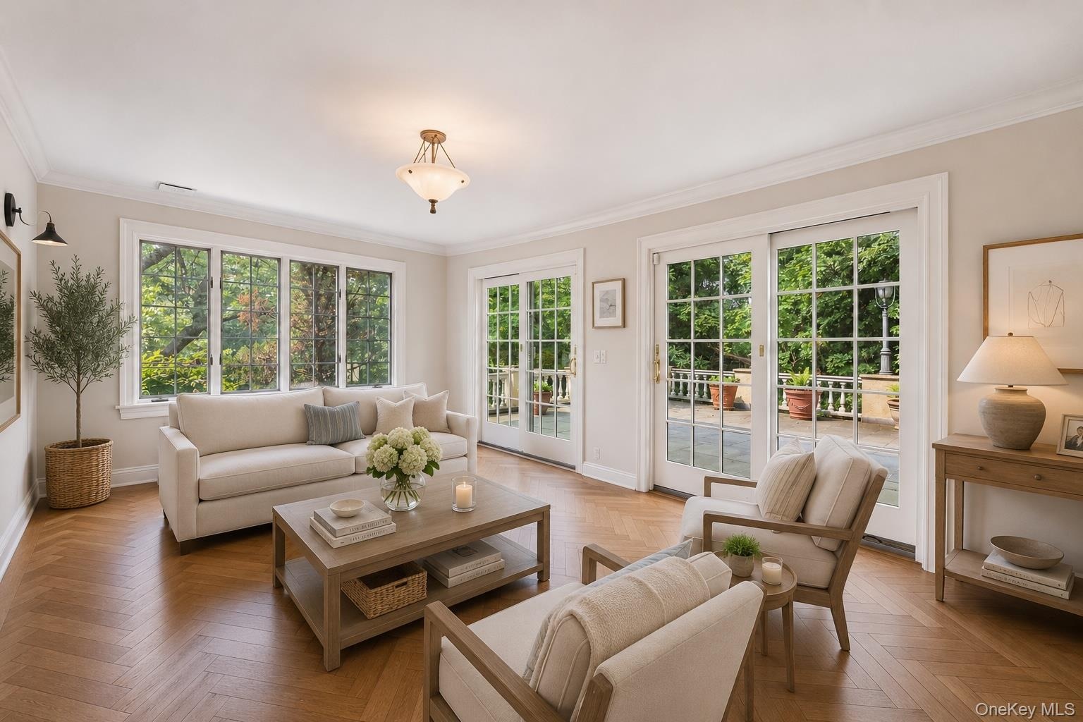 Virtually staged Sunroom.