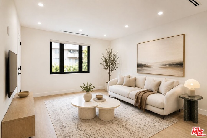 Virtually staged living room