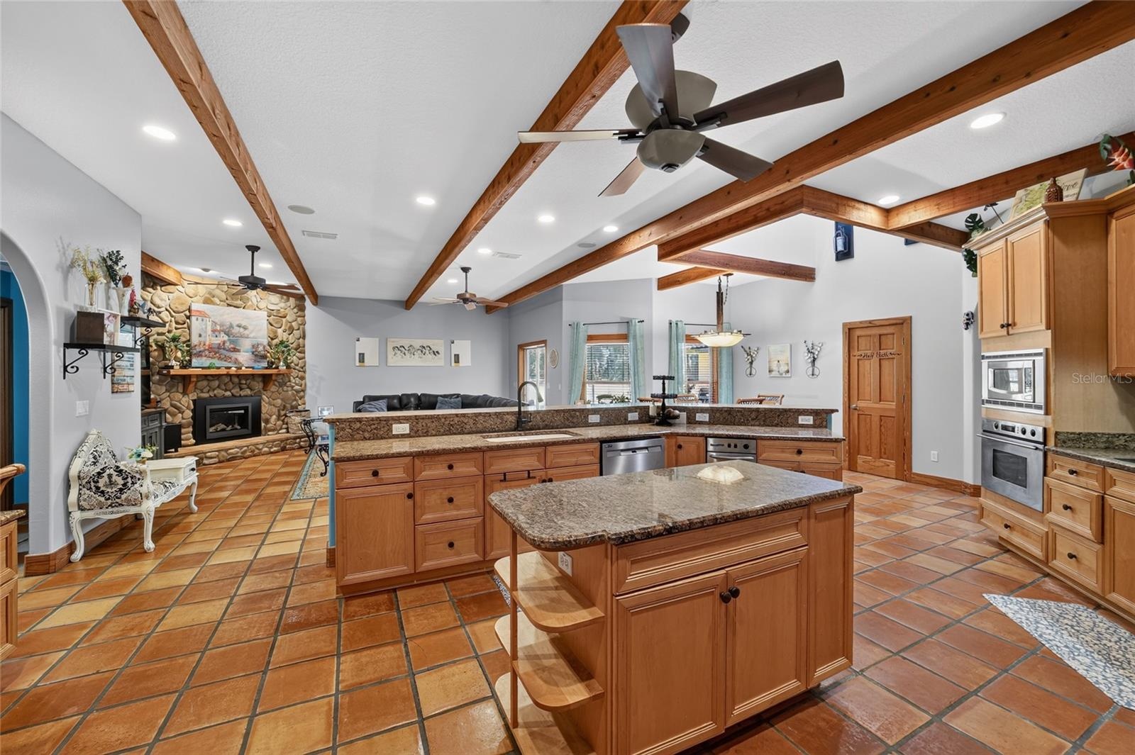 Open Floor Plan from Kitchen to Family Room and Casual Dining