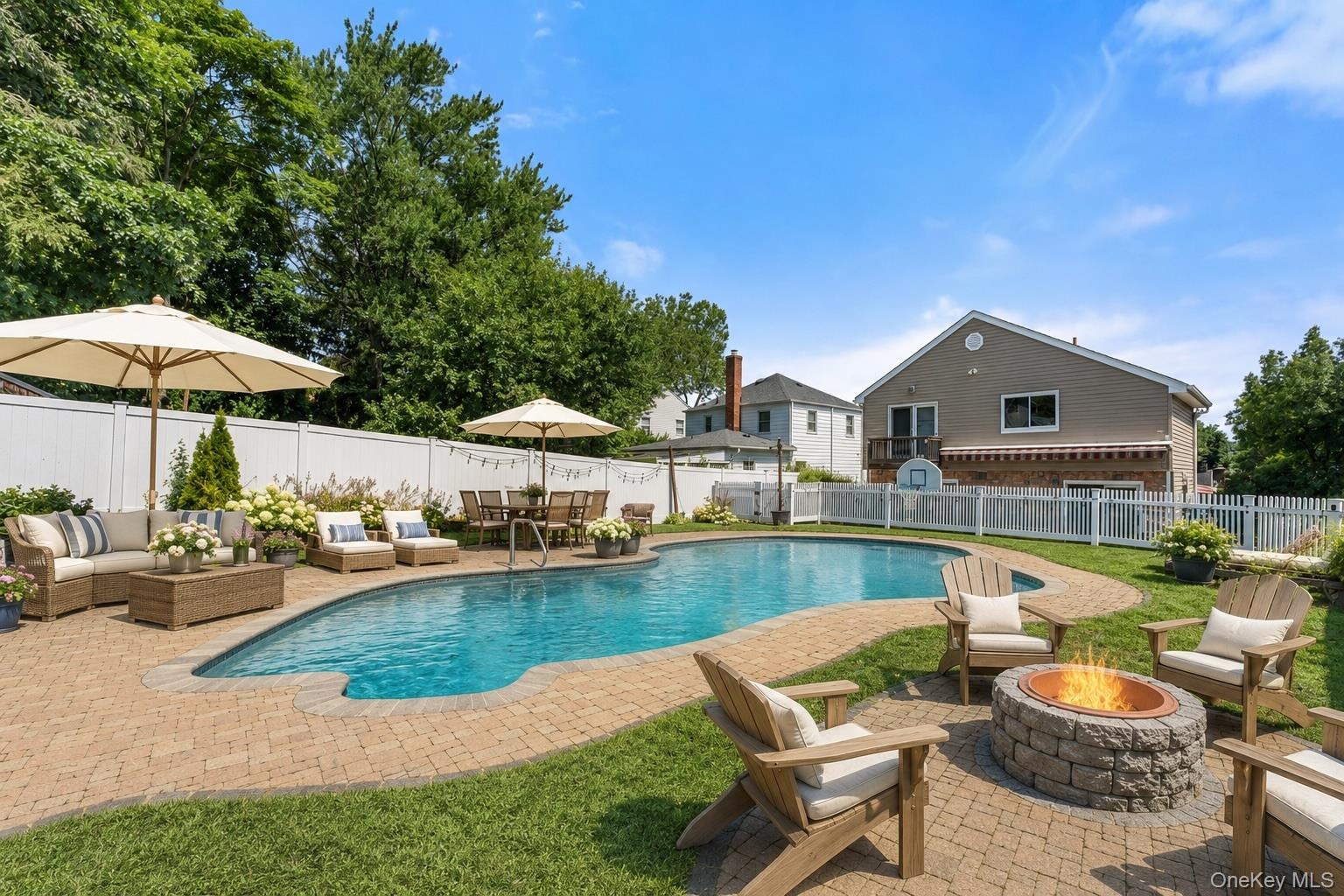 Virtually Stage Pool and spac area.