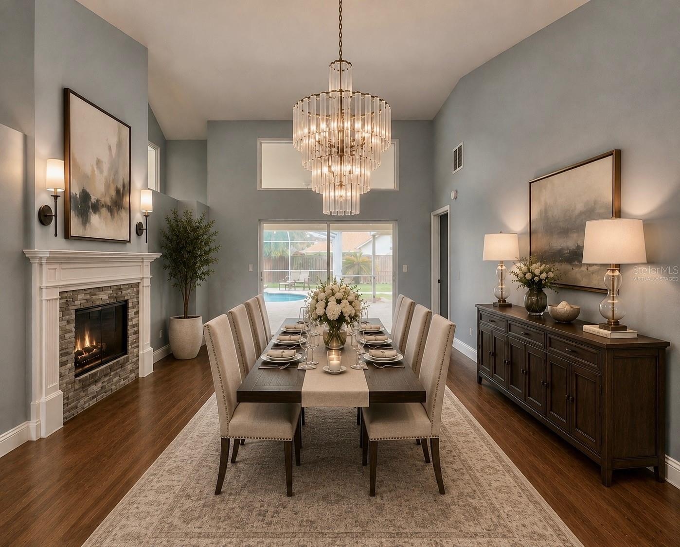 Virtually staged- dining room