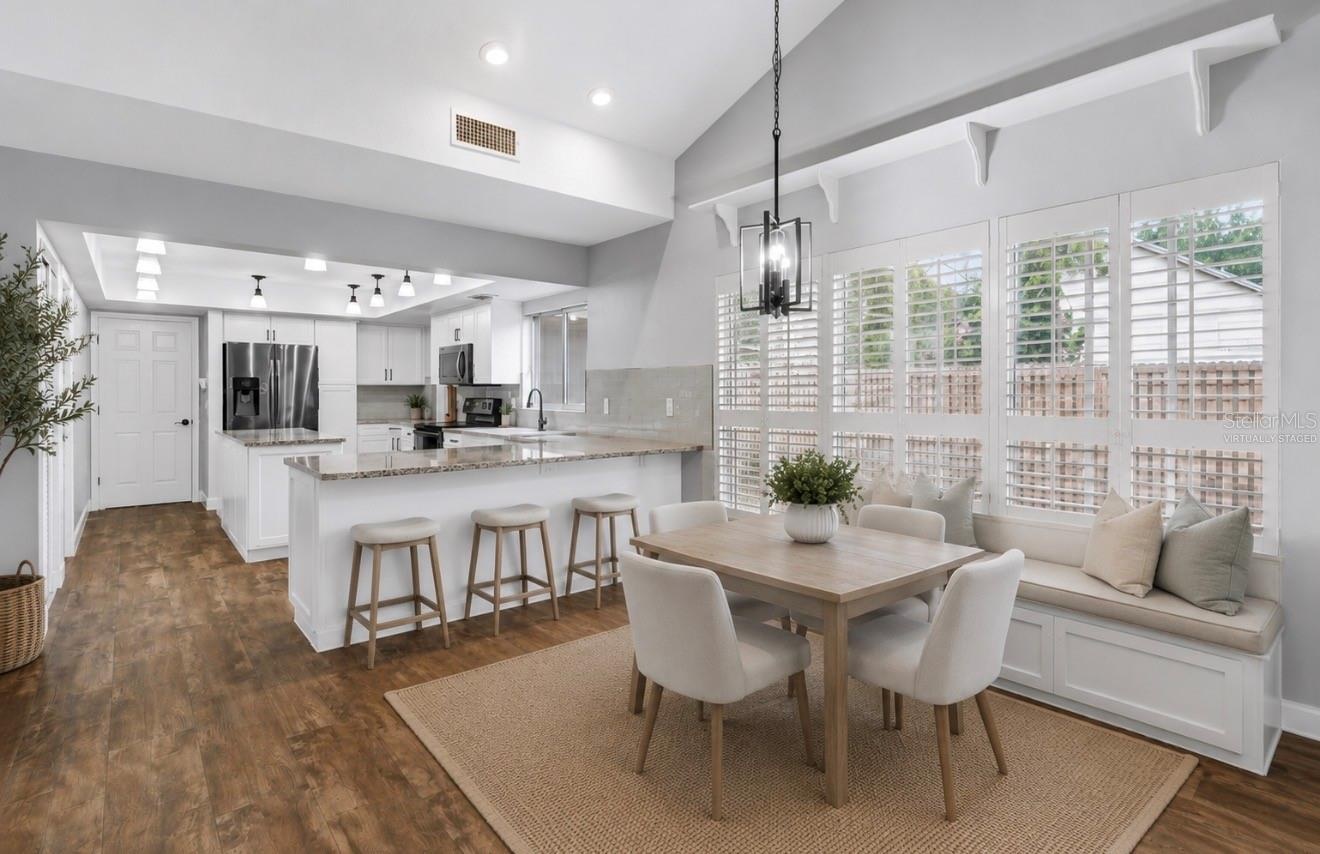 Virtually staged - breakfast nook