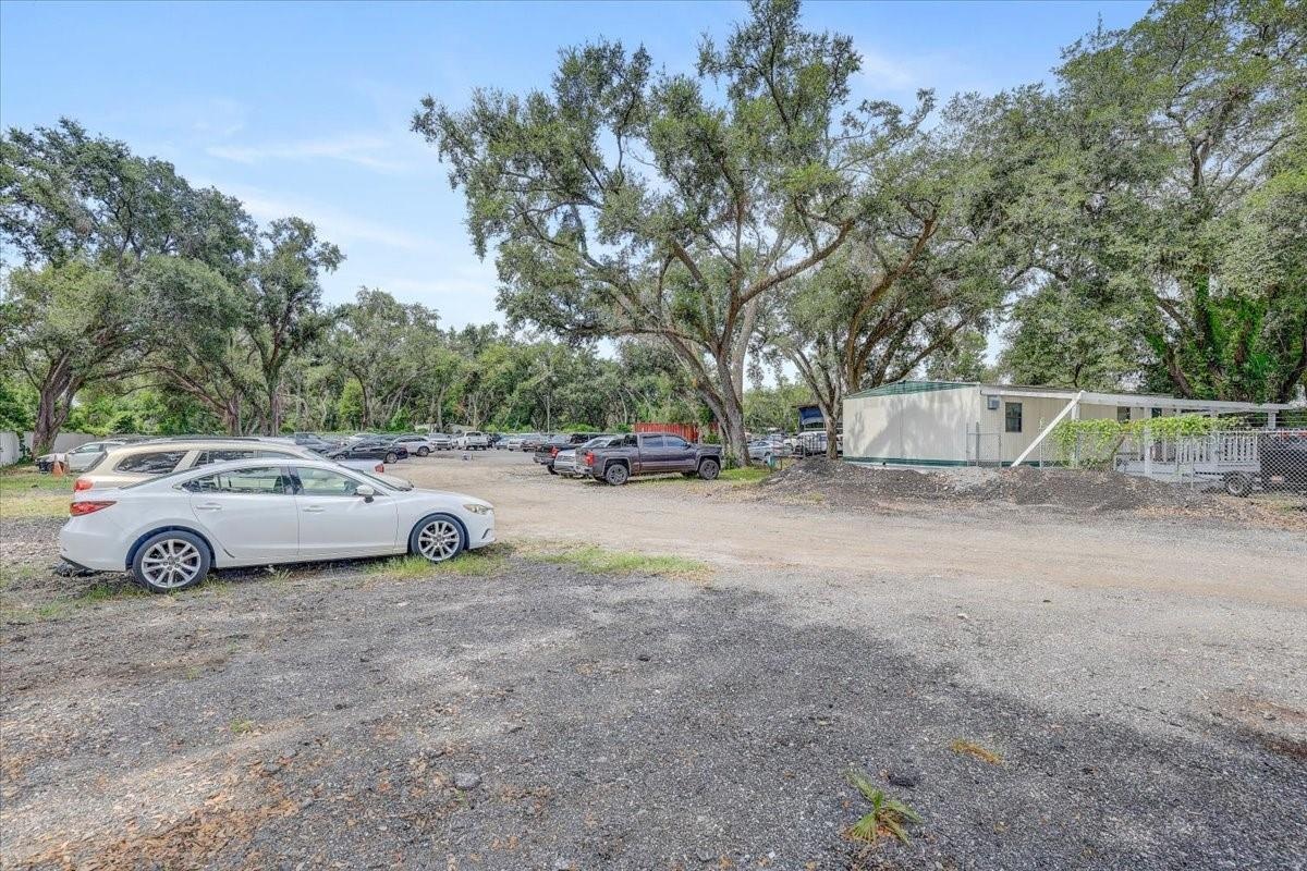 Office trailer from a distance