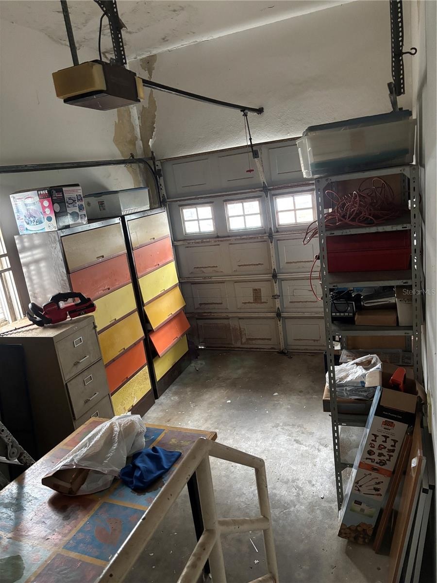Garage has an entrance to the hallway pantry/kitchen.