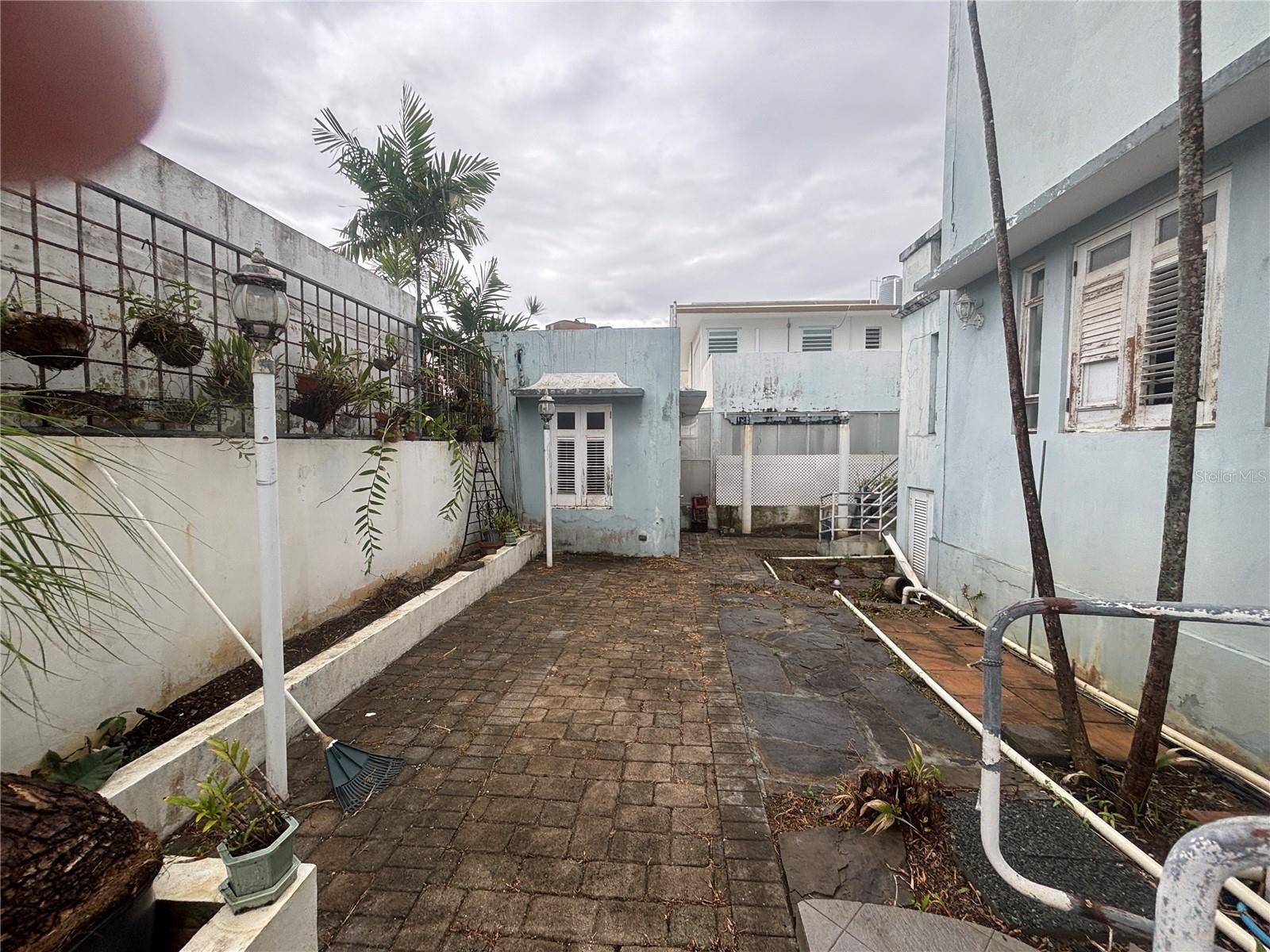 Backyard looking toward the detached studio.