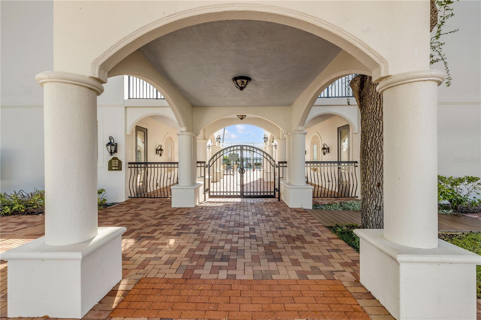 Gated entrance to Pool & Courtyard