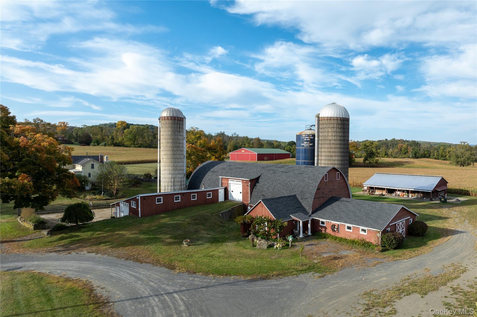 Dairy barn and storage barns