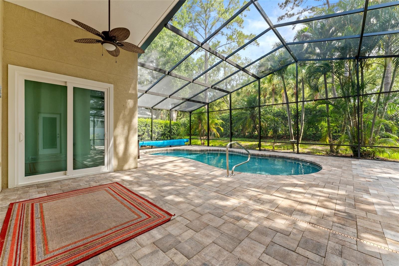 added luxury new cage and pavers