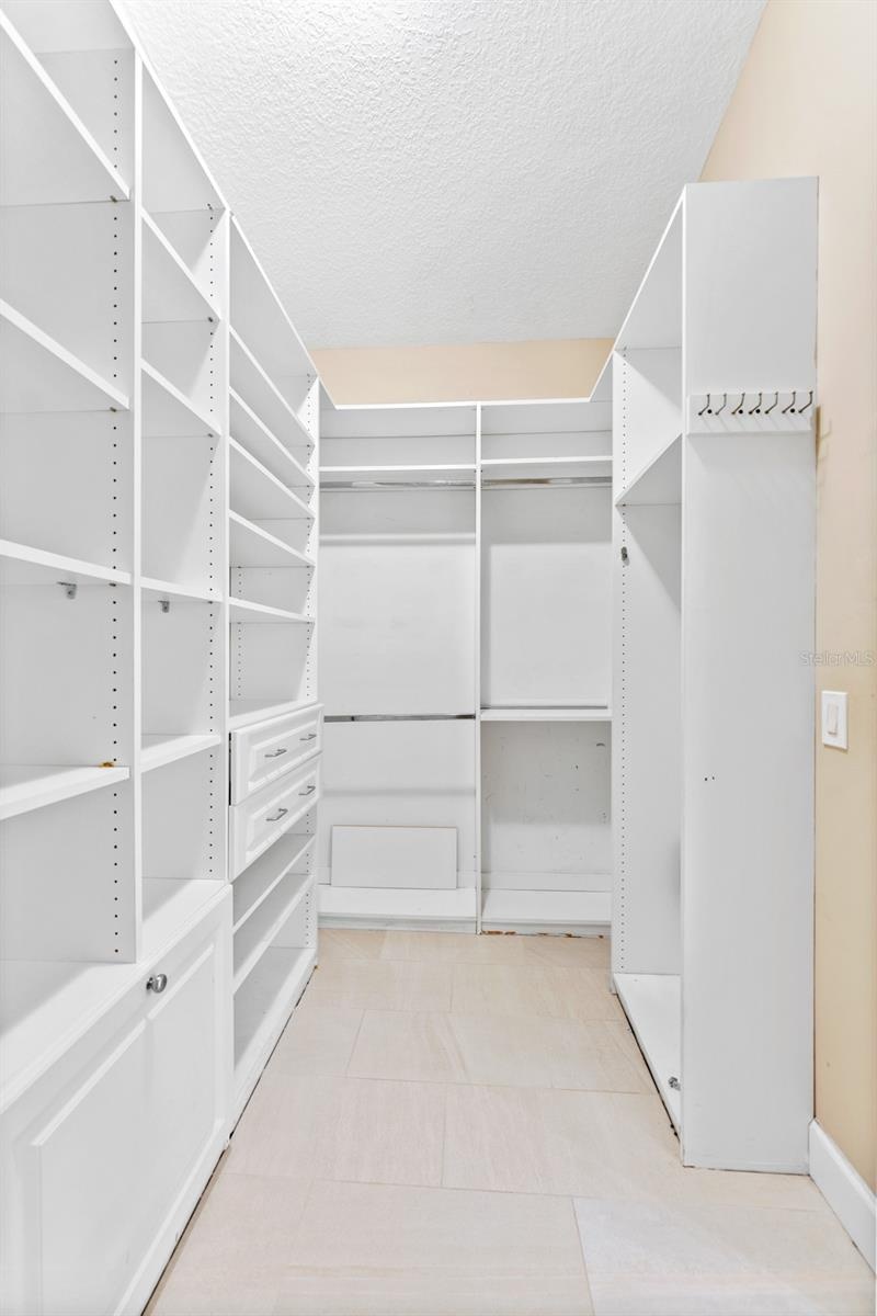 Master walk in closet