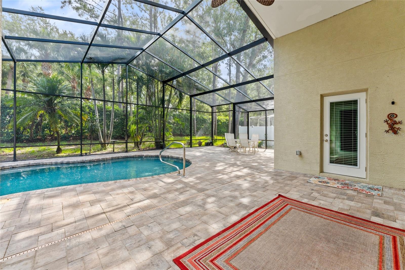 added luxury new cage and pavers