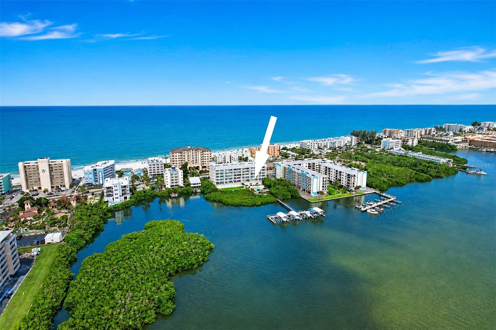 .. Residence 202 at the Dolphin Key Condo of Indian Shores Fl.. 3/2 with 1560 Sq Feet Plus an Extended  30' x 20' Waterfront Balcony. Poolside Cabana 
