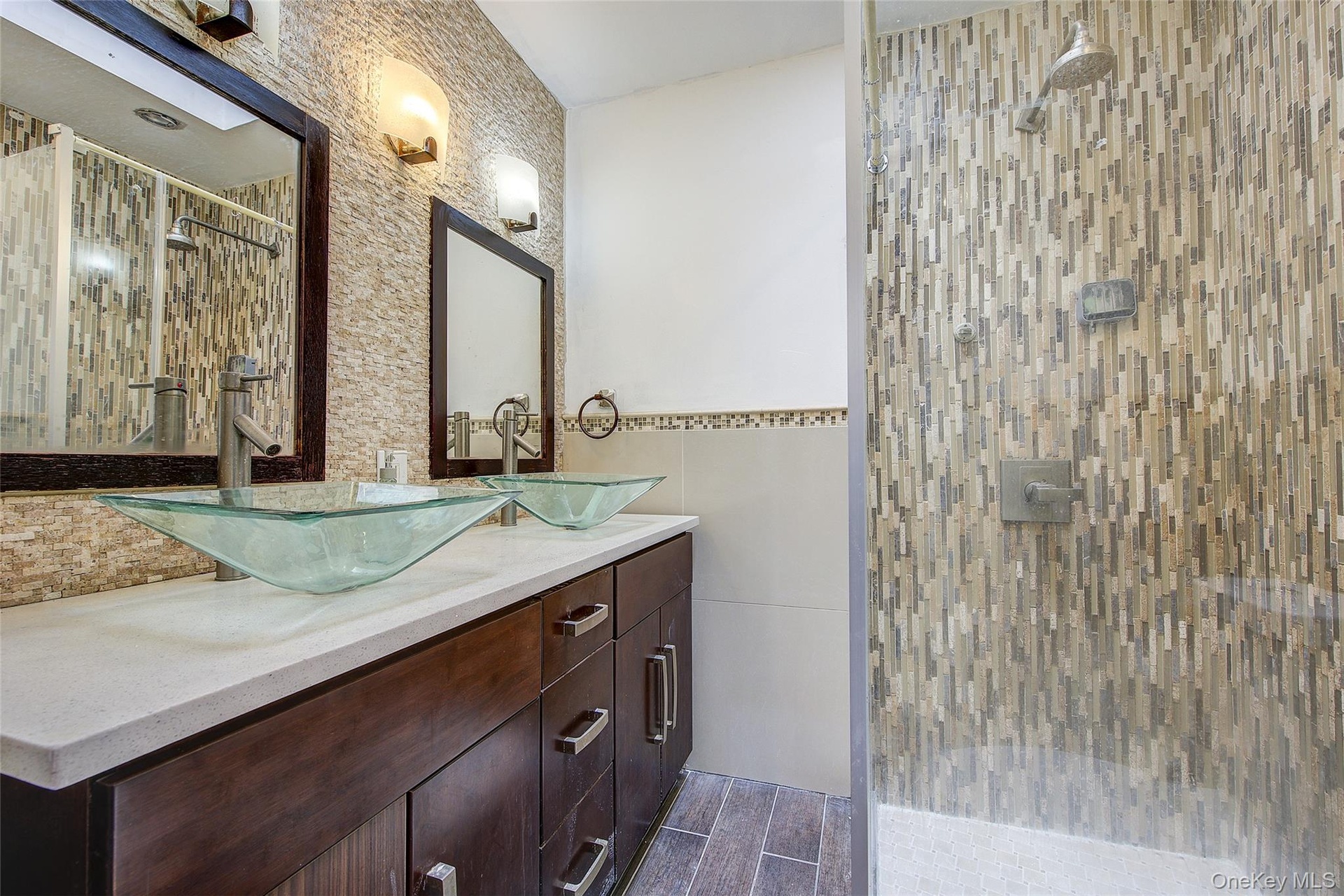 1st bathroom, Dual sink, walk in shower