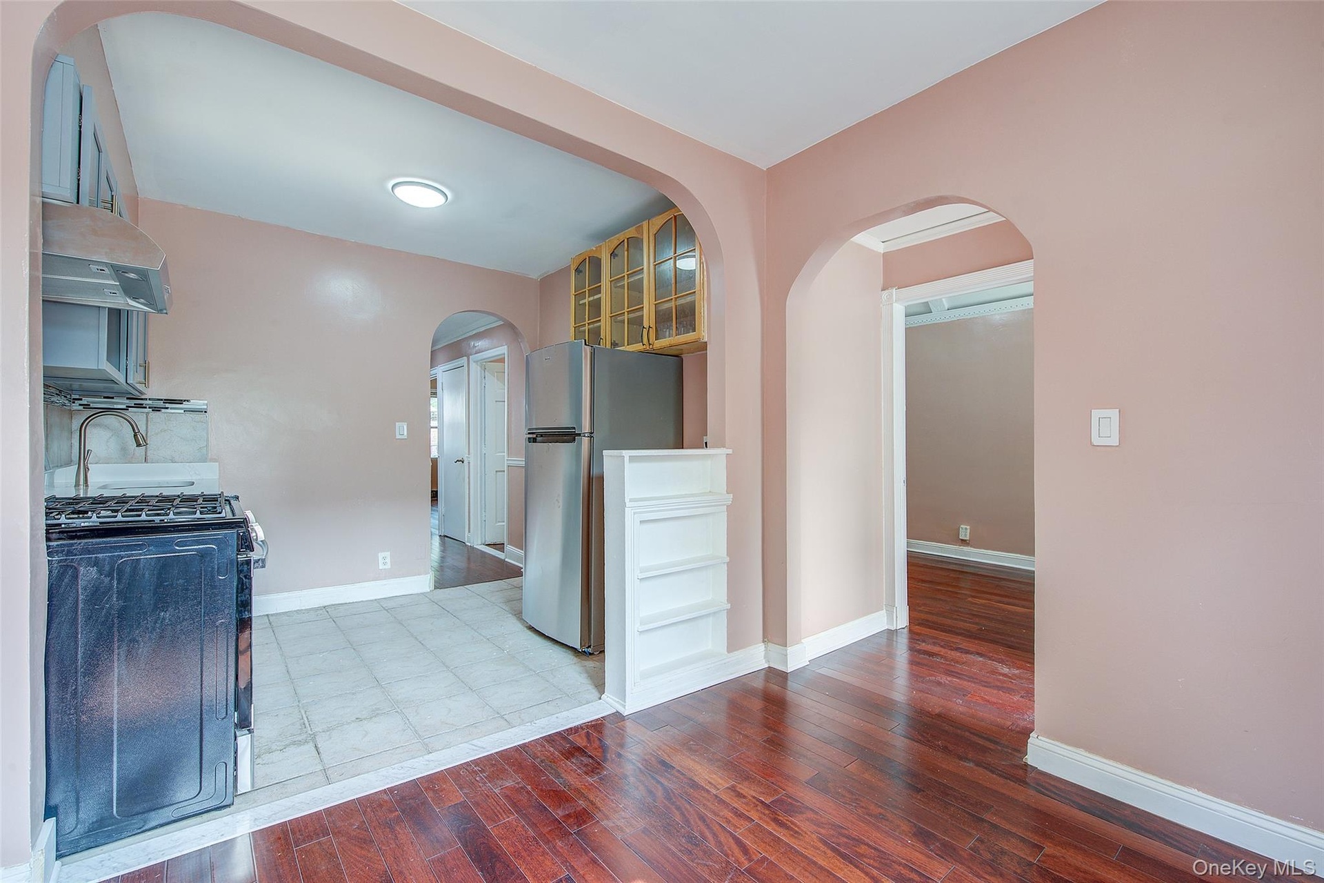 adjacent to open kitchen