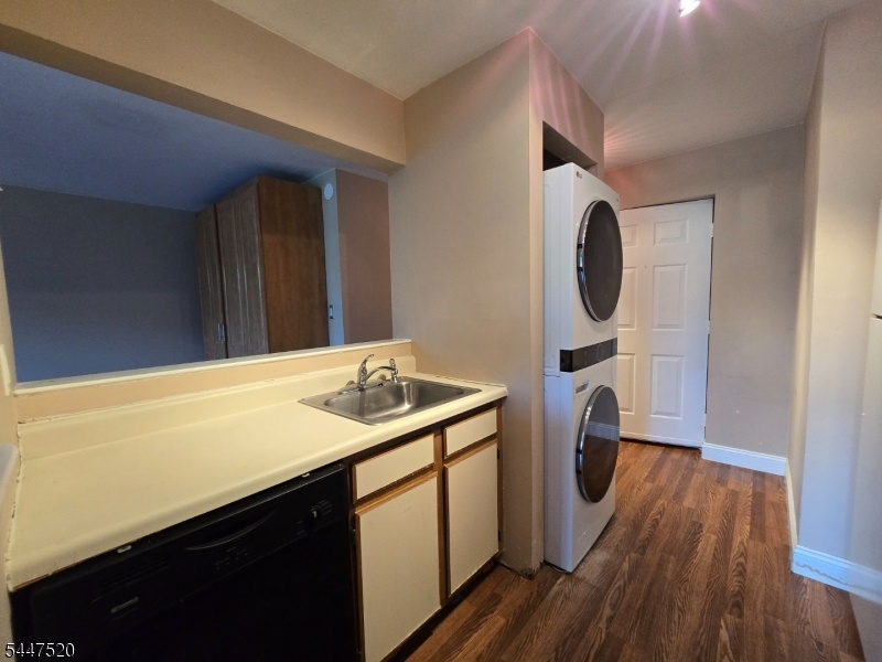 Kitchen with laundry area