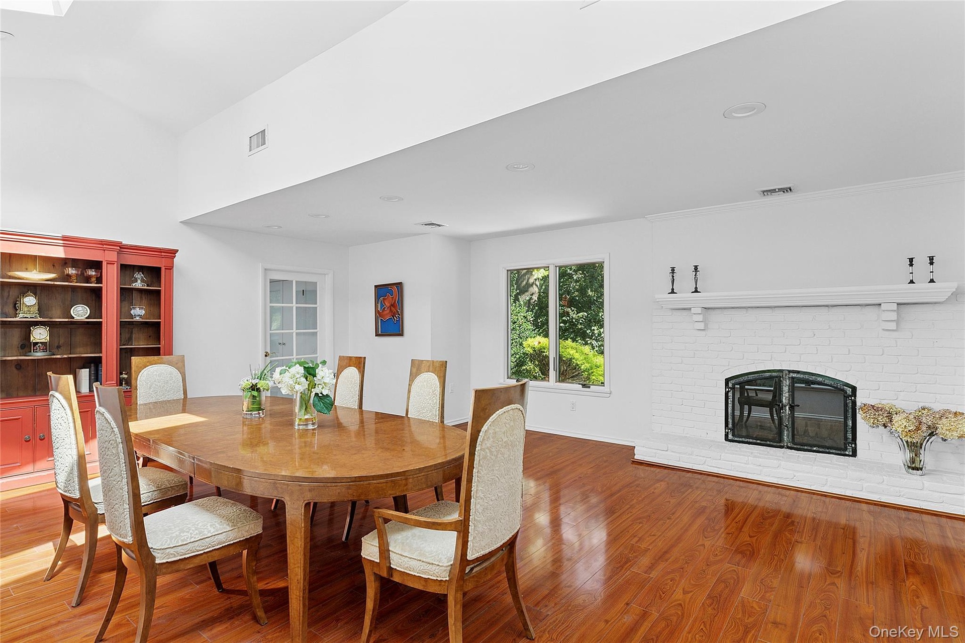 Dining Area with Fireplace