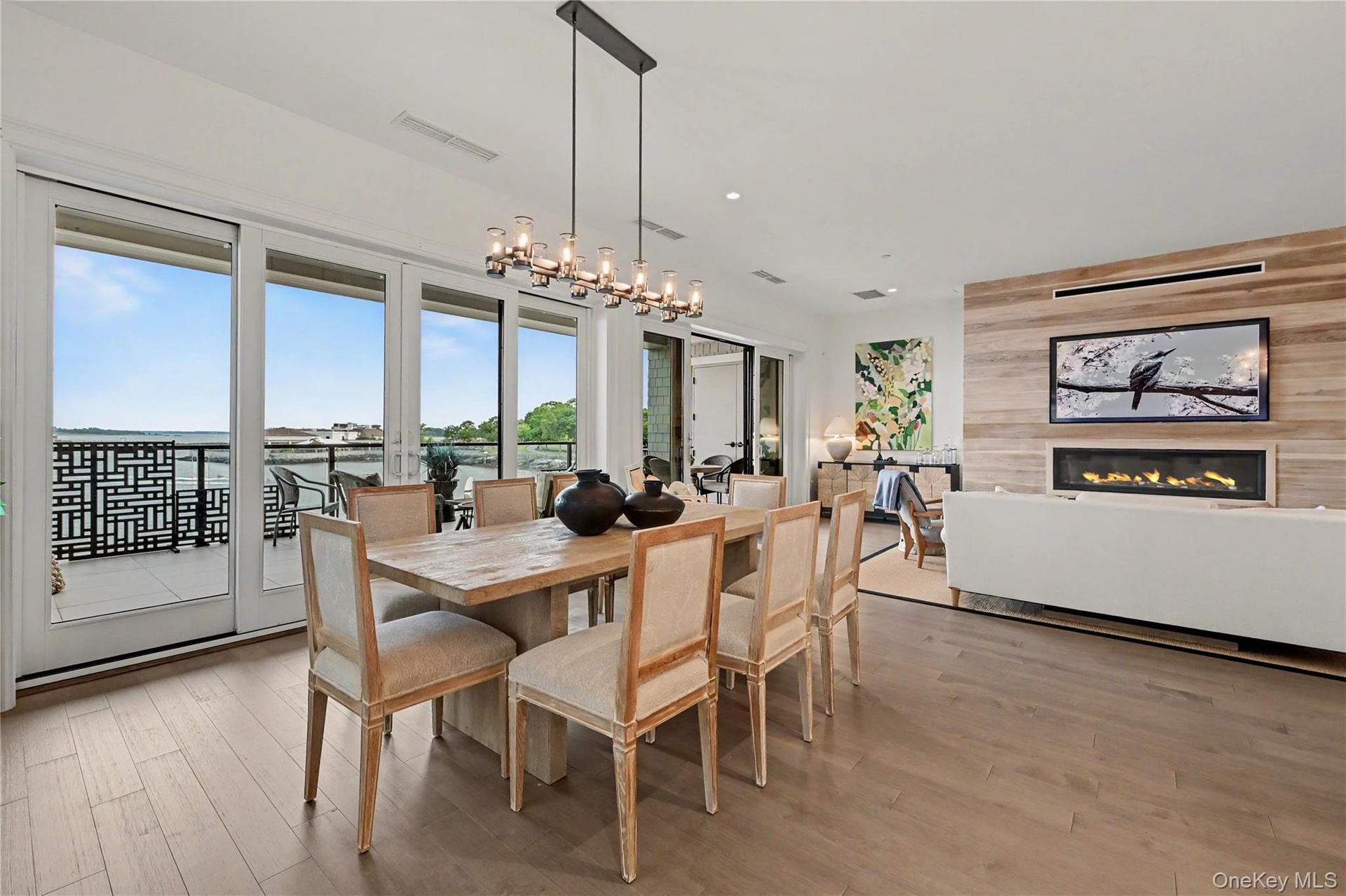 View from dining area to living room