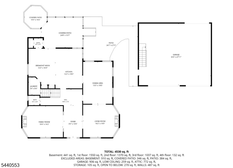 First Floor + Garage