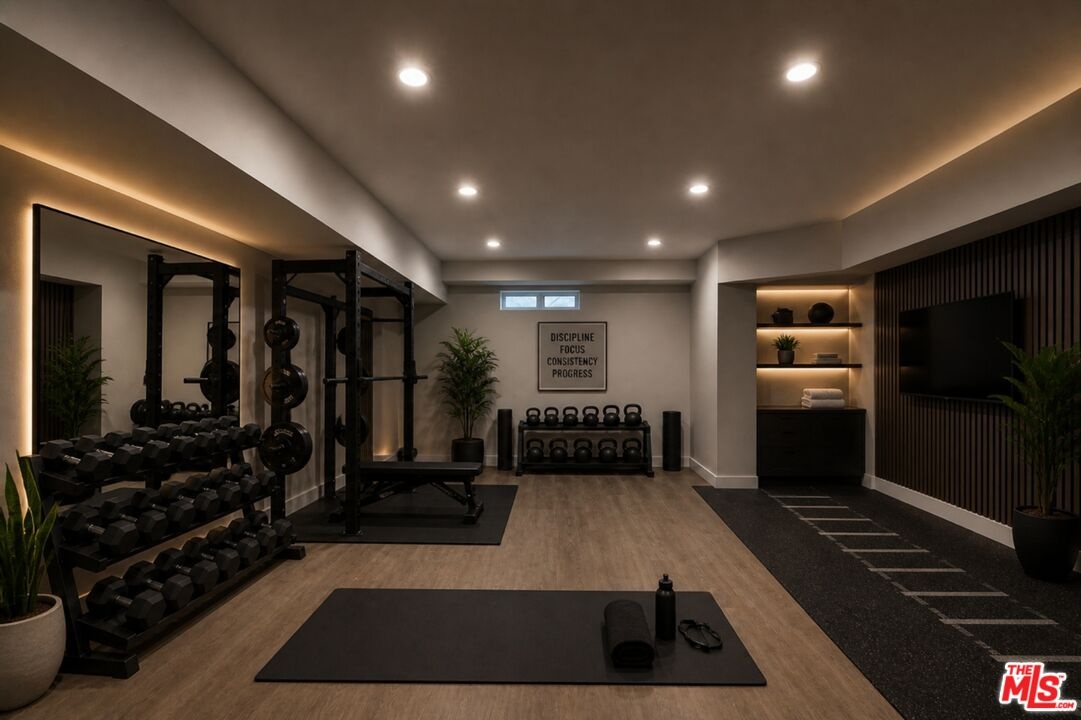 Rendered Home Gym Concept