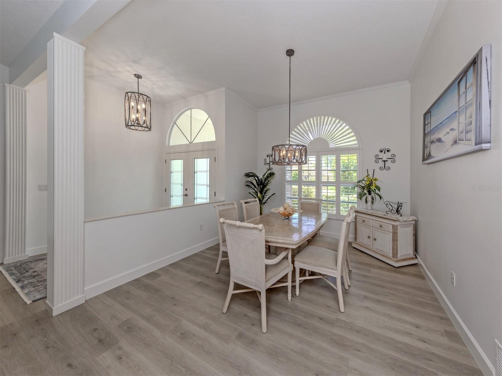 The formal dining room is just off the kitchen to make serving those special meals a breeze