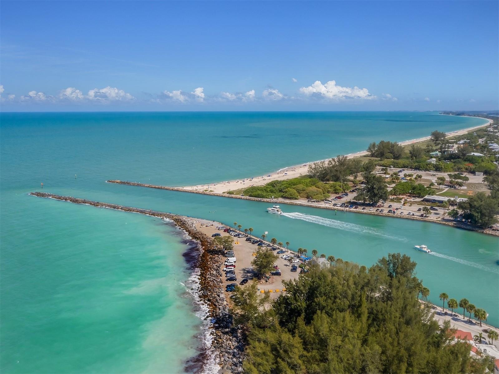 The jetties/pass allow boats to freely enter and exit the Gulf. The jetties is loved by sunset watchers, anglers, and locals!