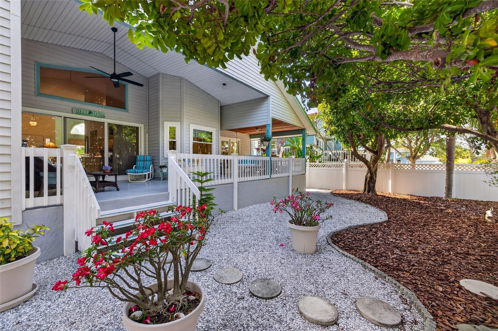 Covered back porch adds outdoor living enjoyment with a shady fenced-in, low-maintenance backyard, perfect for relaxing and entertaining. Roomy enough