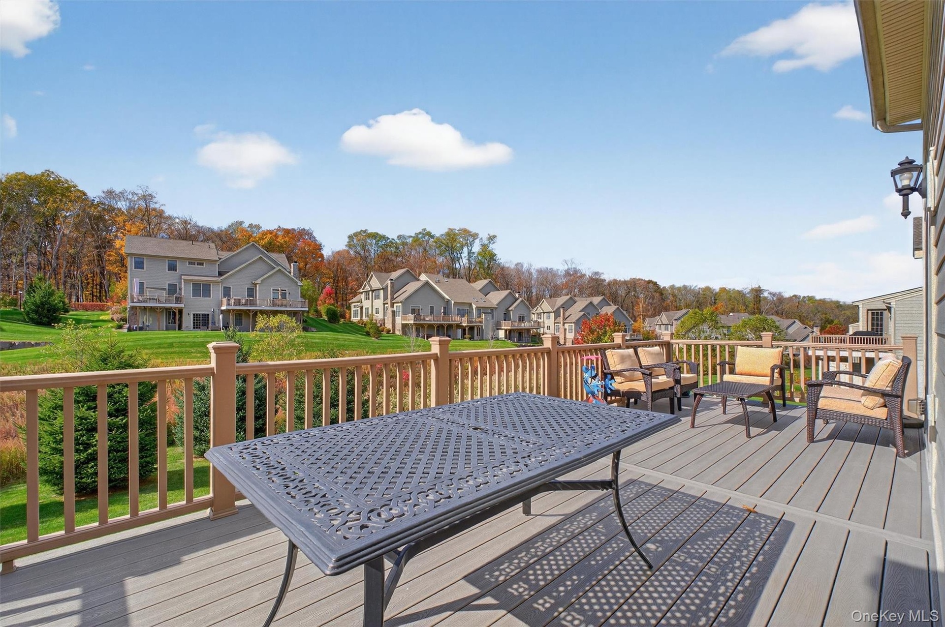 Deck with a residential view