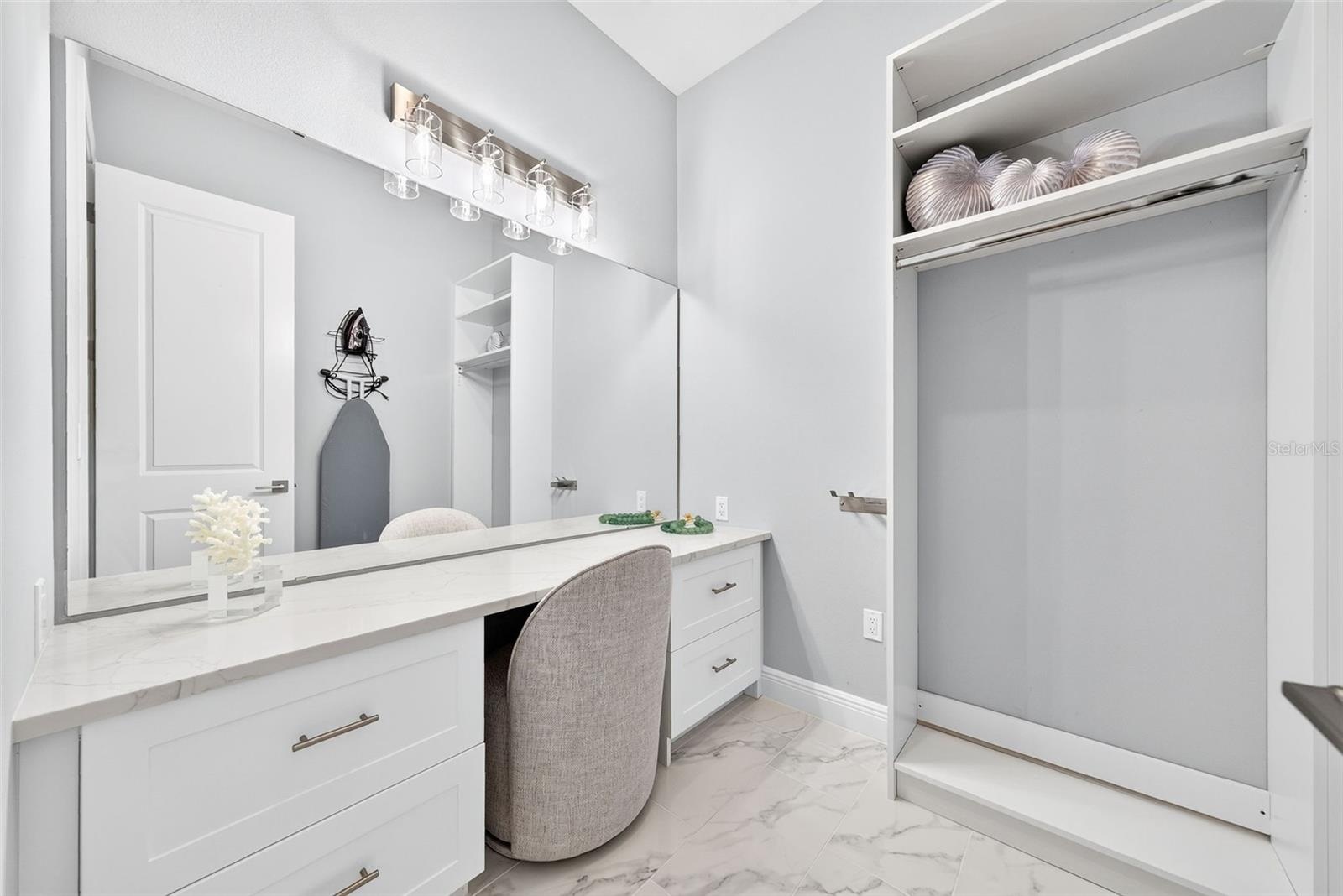 Custom Private Dressing Room and Makeup Vanity