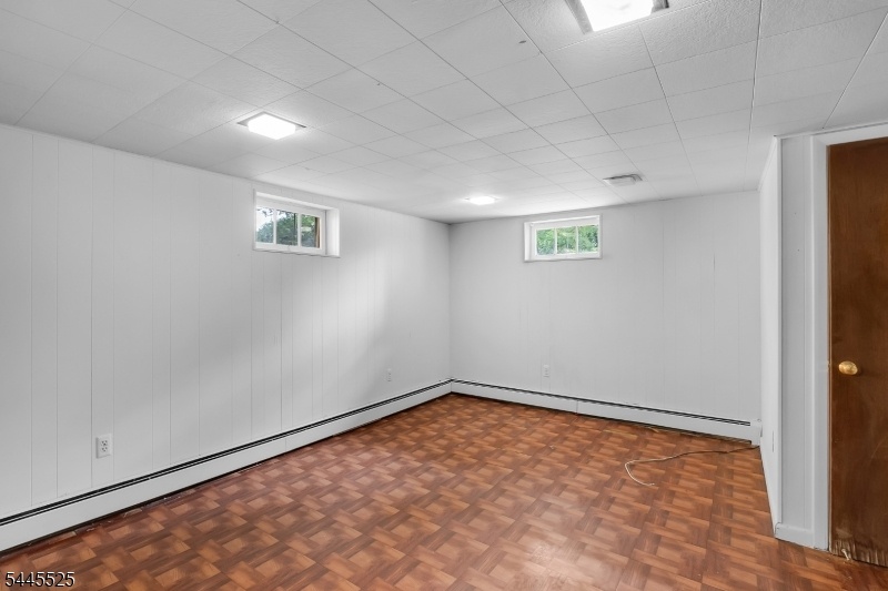 recreation room in basement