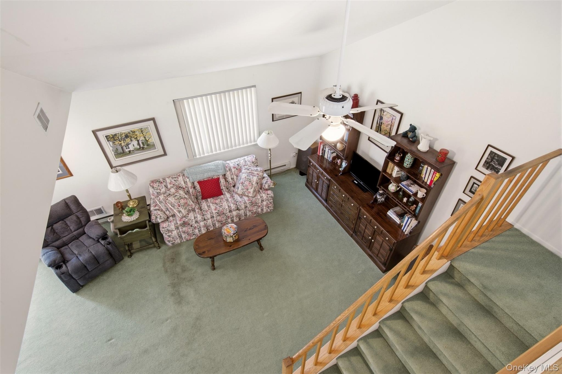 Overlooking living room