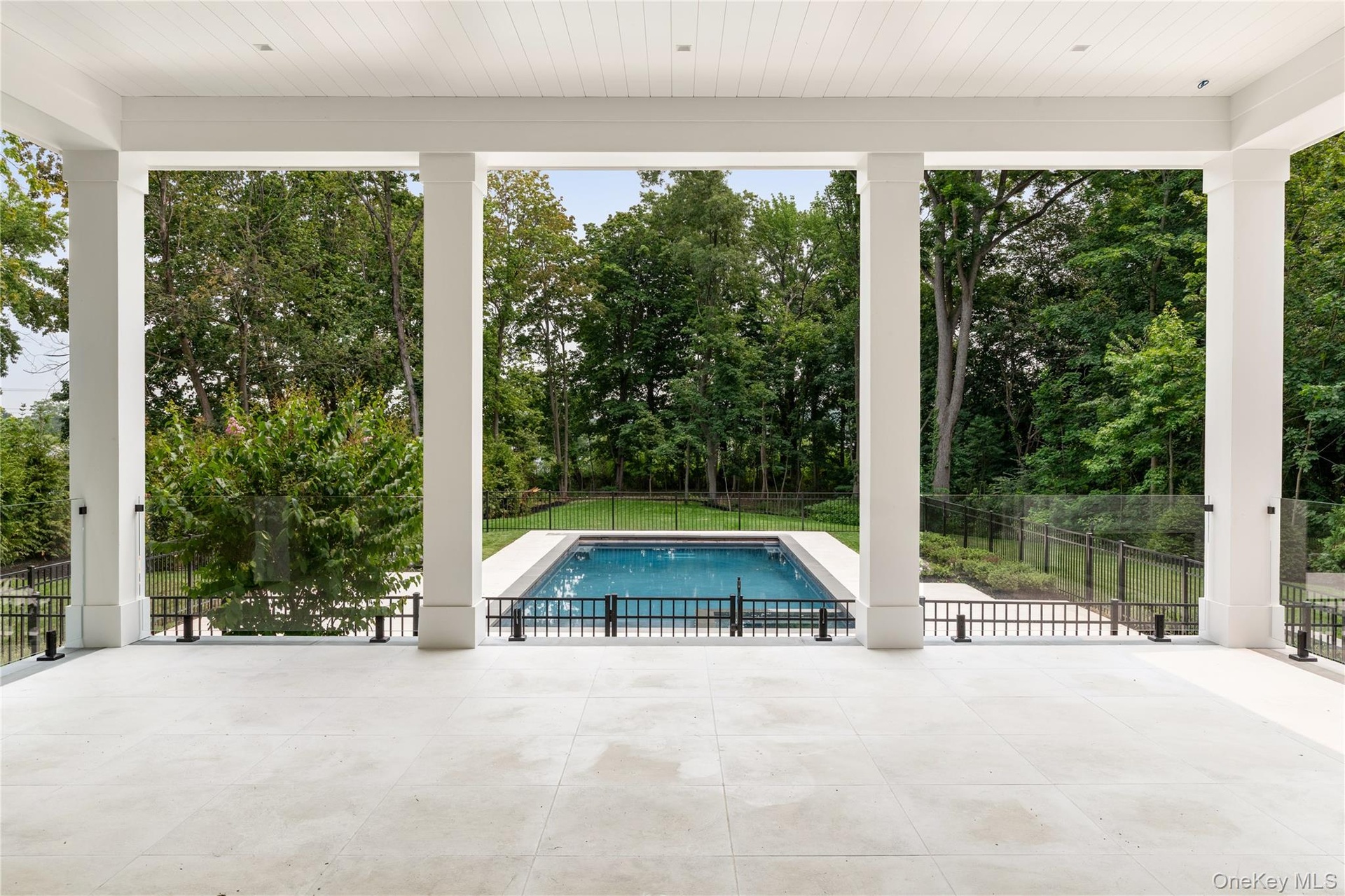 Pool & Backyard View from Covered Patio