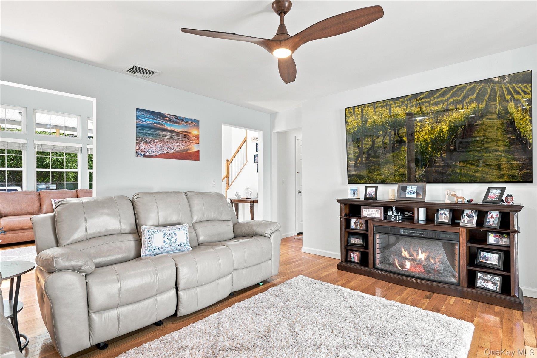 Gleaming hardwood floors