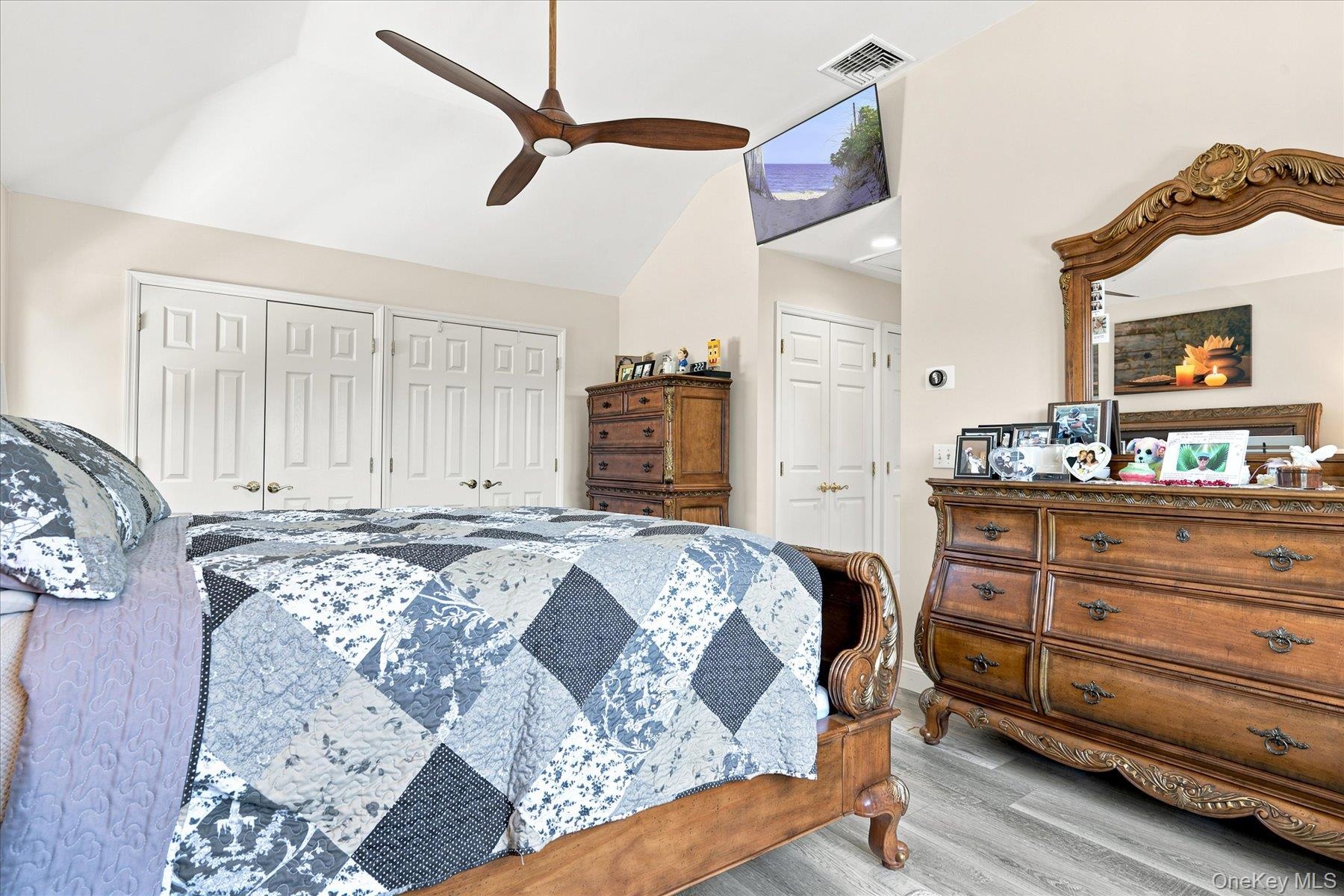 2nd floor primary with double closets
