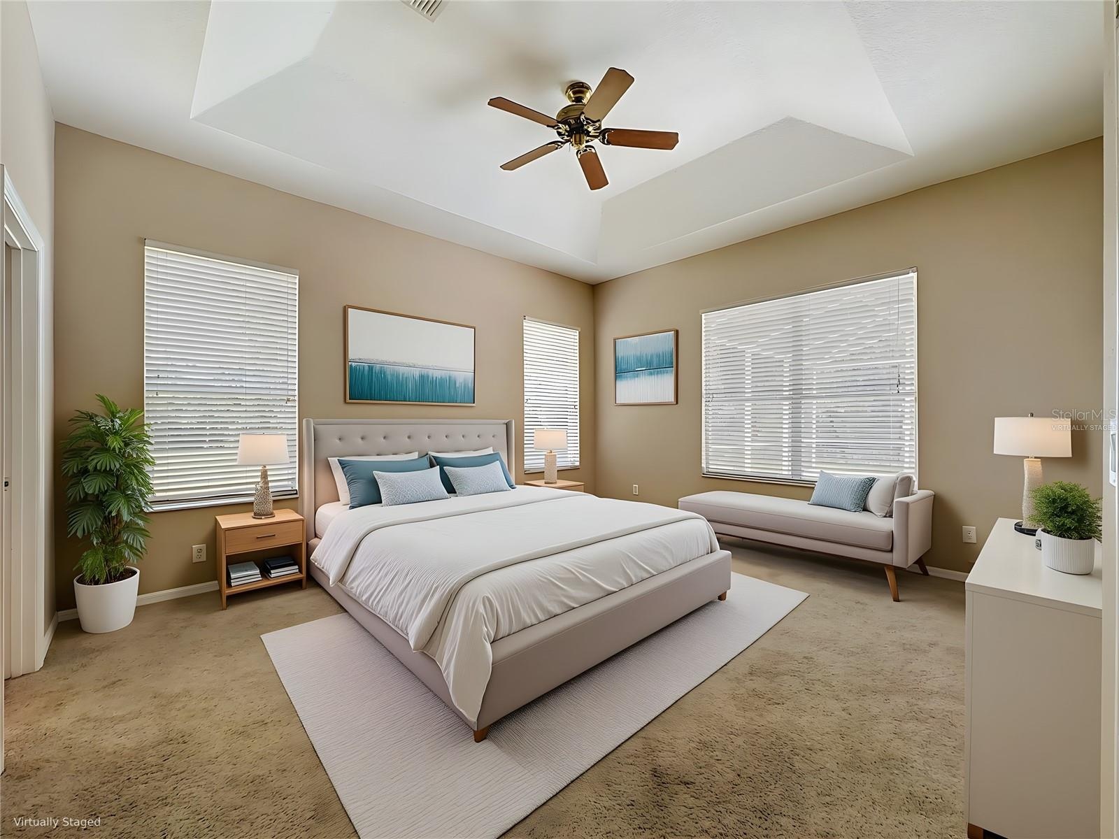 Virtually Staged primary bedroom