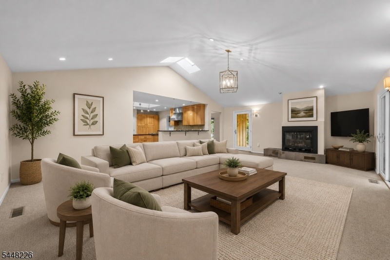 Virtually Staged Family Room