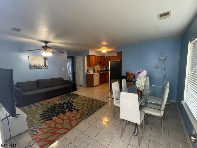 Living room and Dining room