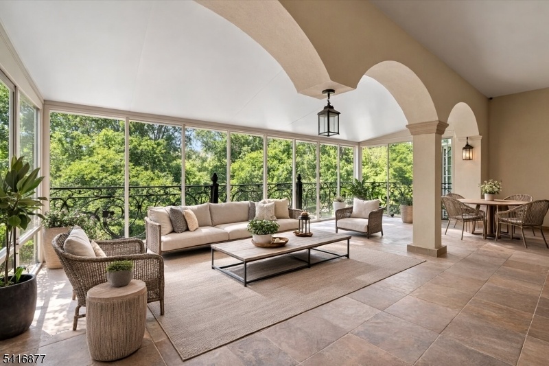 Balcony With a Wall of Windows