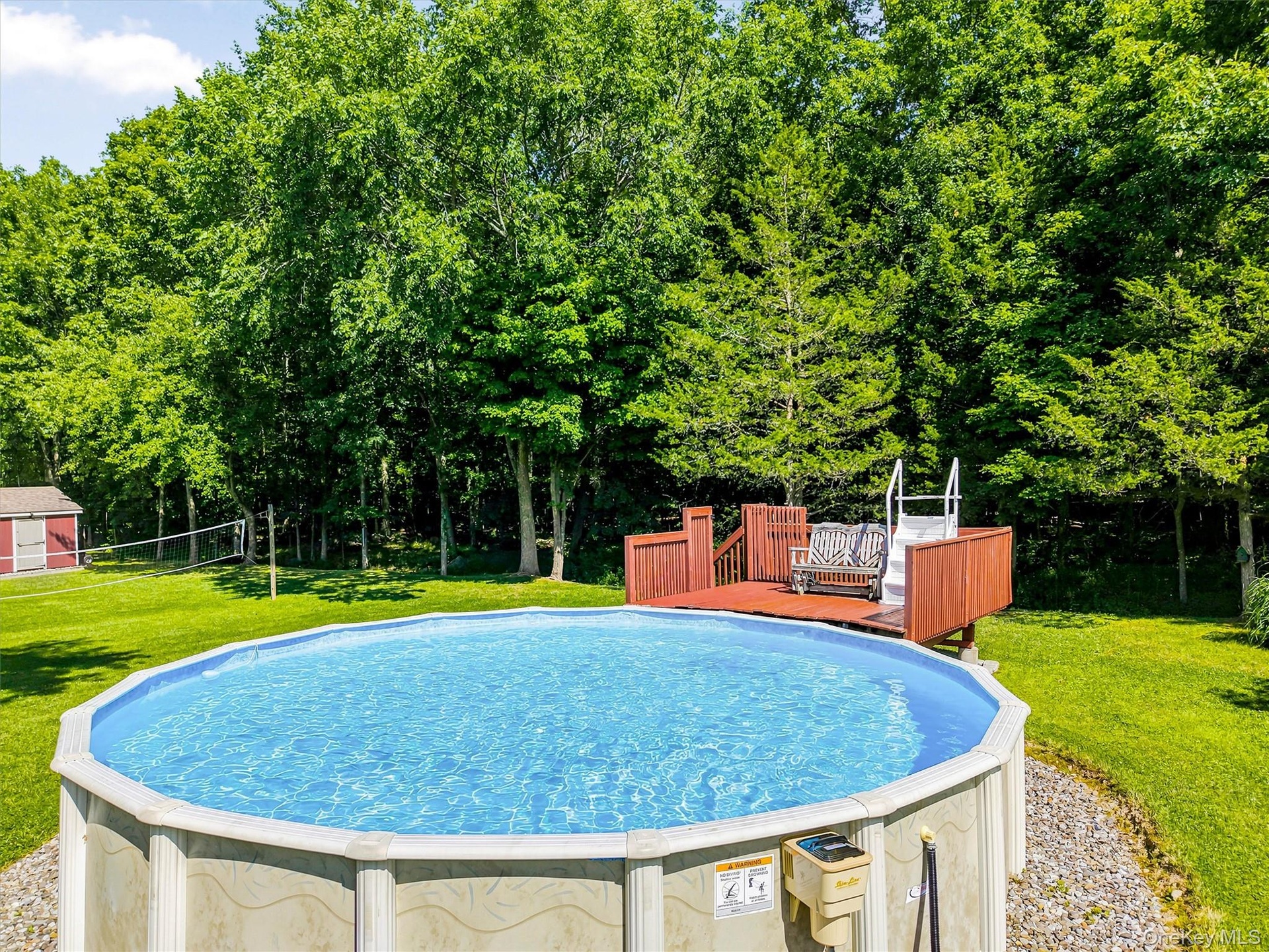 Pool with deck.