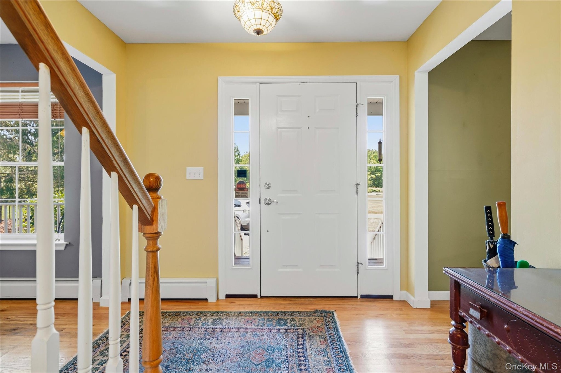 Front door view from the kitchen.