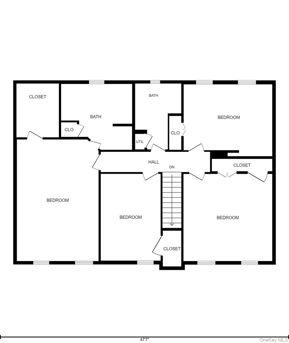 Second level floor plan.