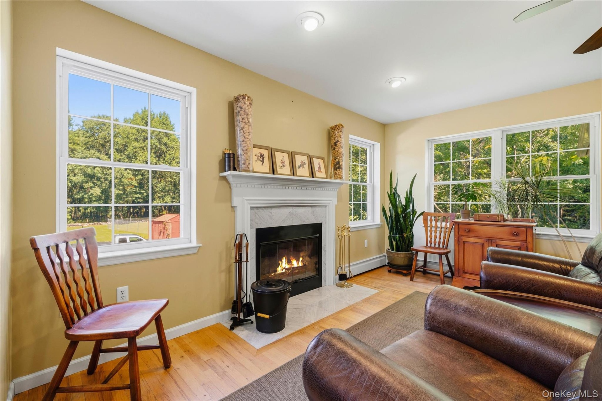 Portion of family room.