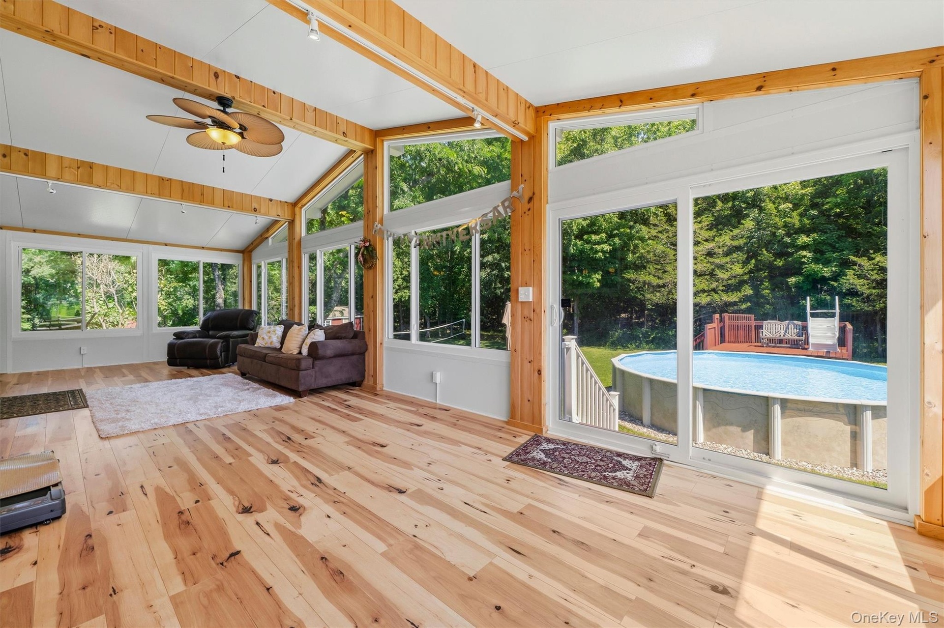 Easy to keep an eye on the pool.