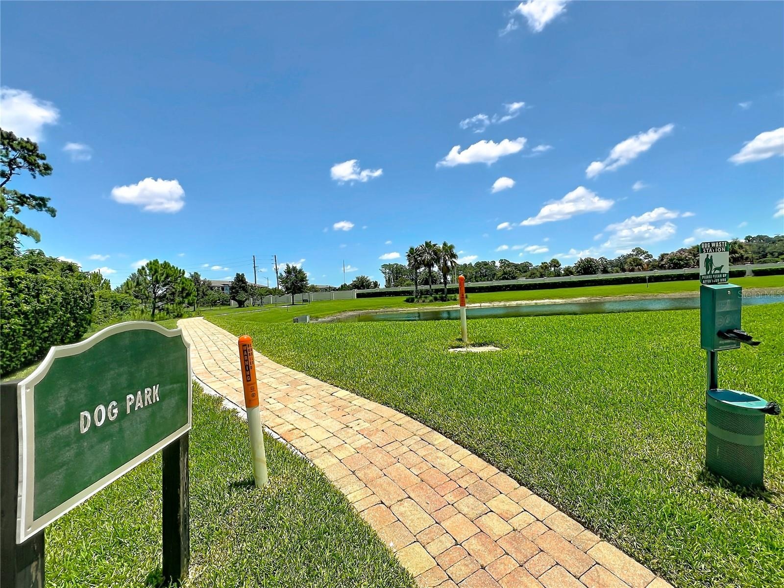 Community dog park trail