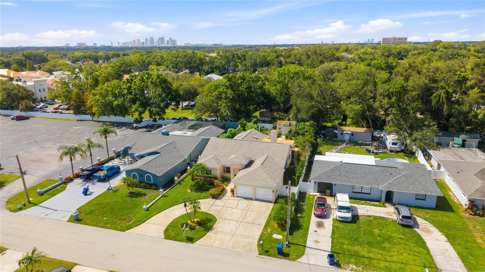 front of home with large circular driveway