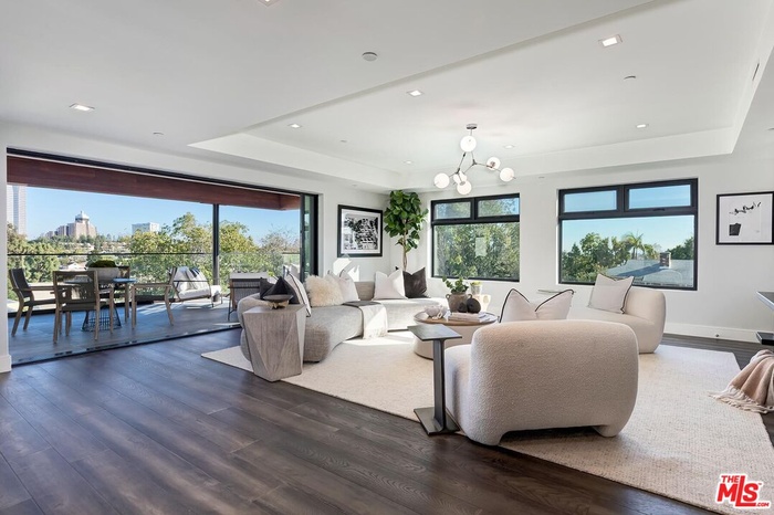 Sliding glass doors to balcony