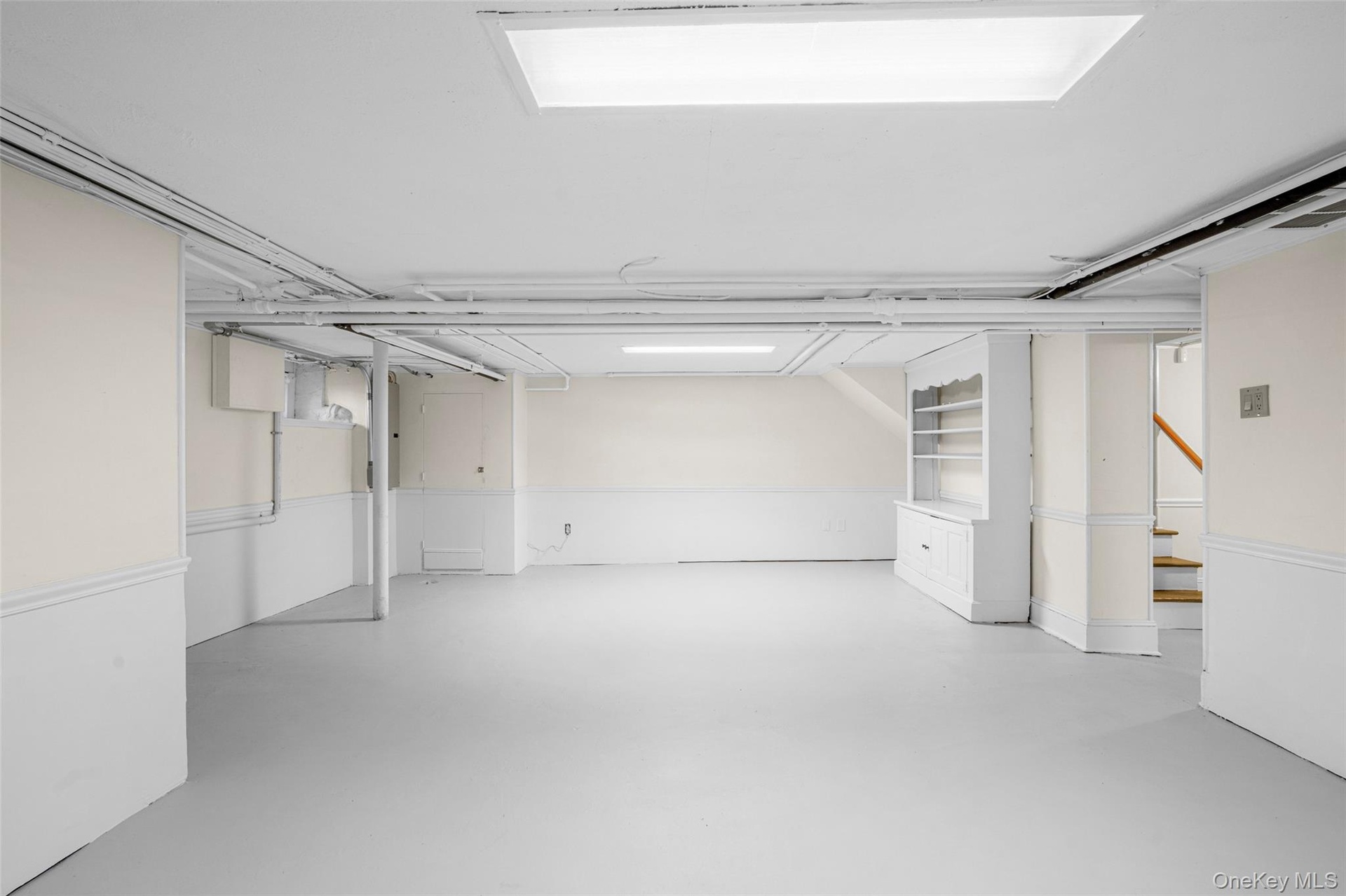 Large basement space for storage.