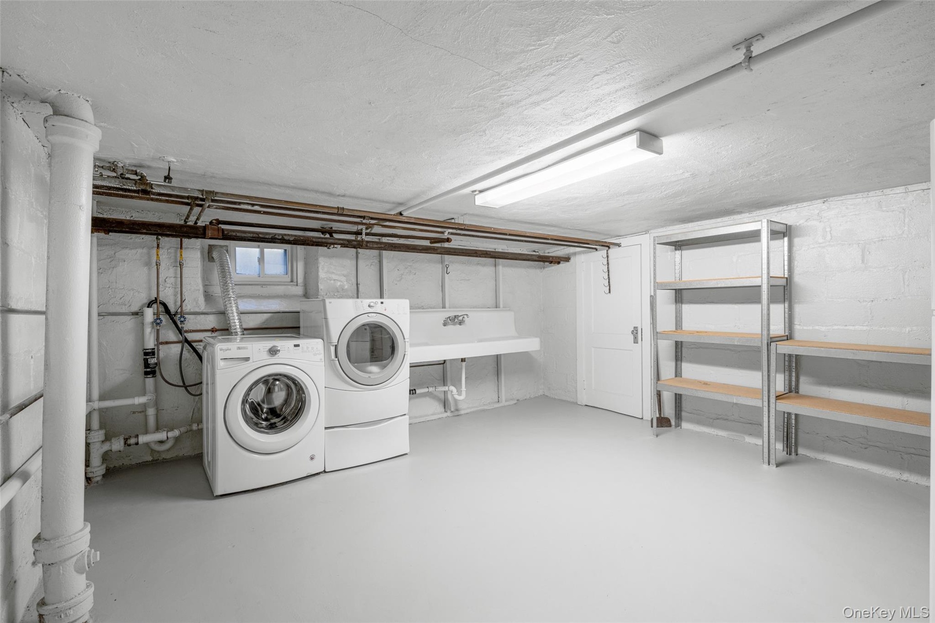 Large basment laundry room.